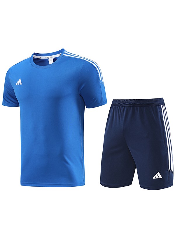 Adas maglia da allenamento sportiva uniforme da uomo maglia da calcio blu da calcio t-shirt sportiva manica corta da calcio 2023-2024